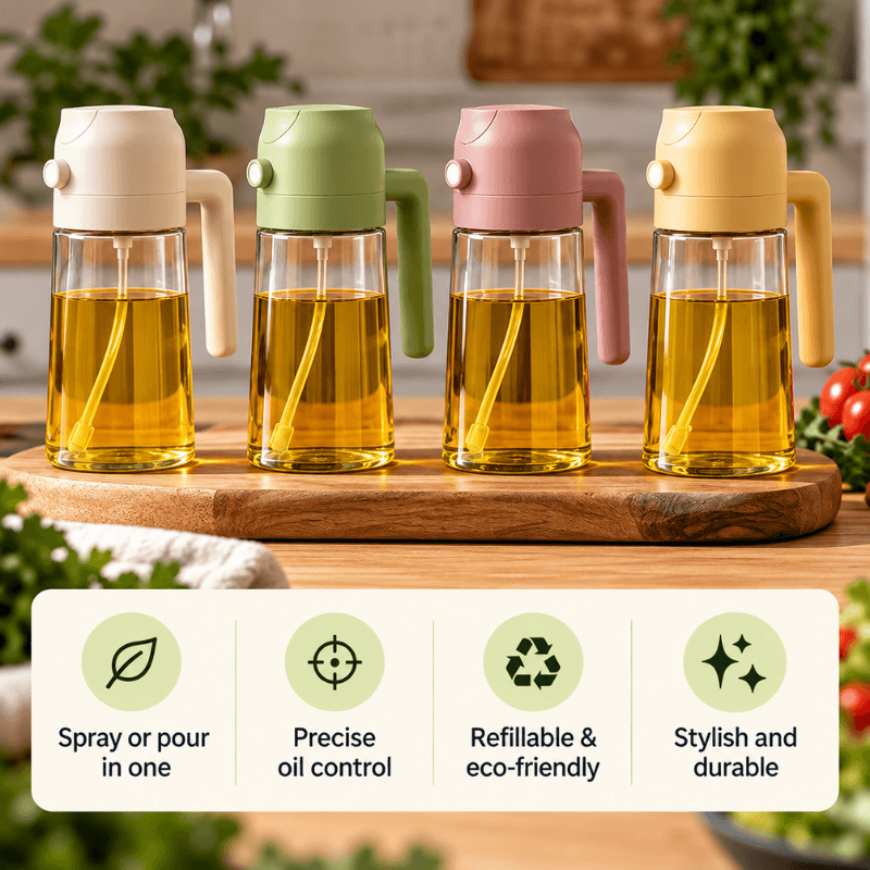 PrepMaster™ Oil Dispenser & Spray Bottle